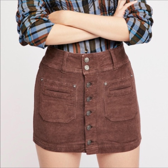 Free People Dresses & Skirts - Free people brown corduroy miniskirt